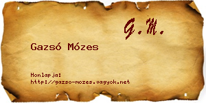 Gazsó Mózes névjegykártya