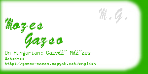 mozes gazso business card